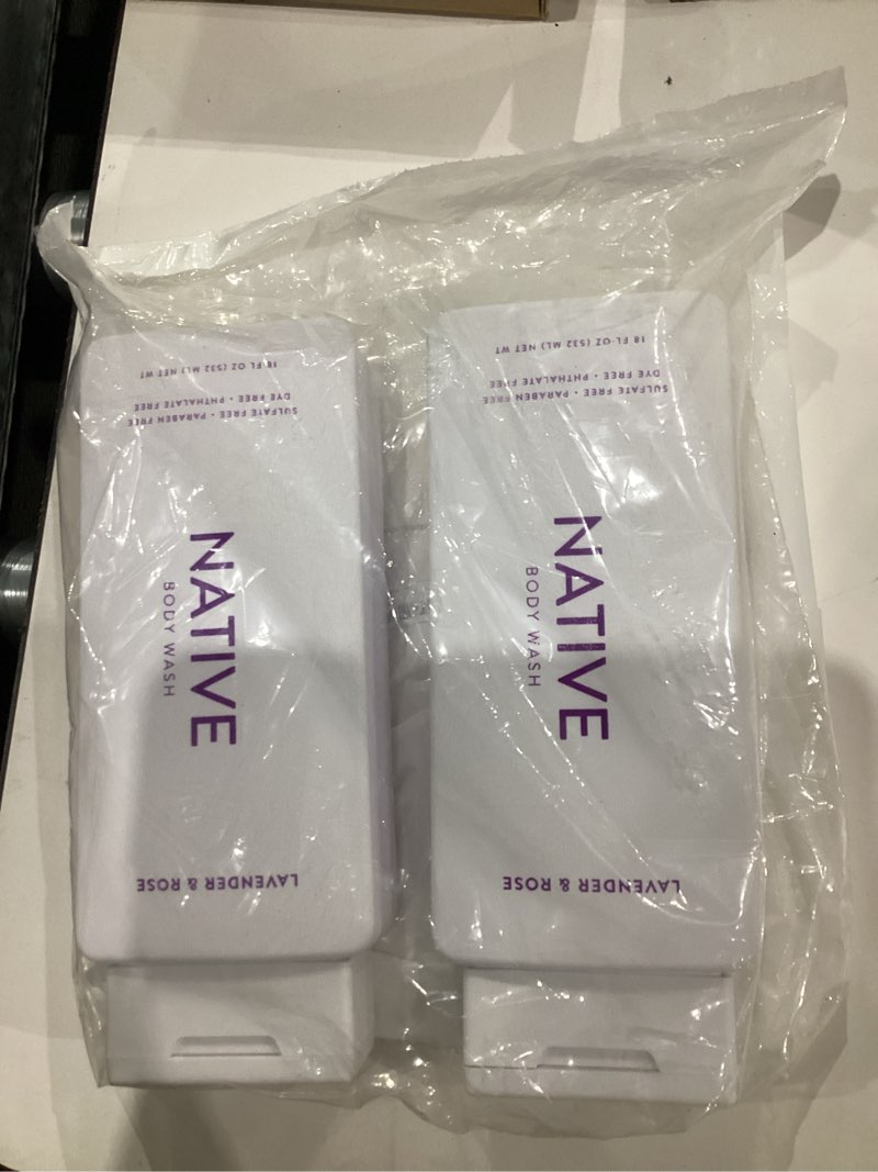 Condition photo showing New/Like New for Native Body Wash Contains Naturally Derived Ingredients | For Women & Men, Sulfate, Paraben, & Dye Free Leaving Skin Soft and Hydrated | Lavender & Rose 18 oz - 2 Pk Lavender & Rose - 2 Pk