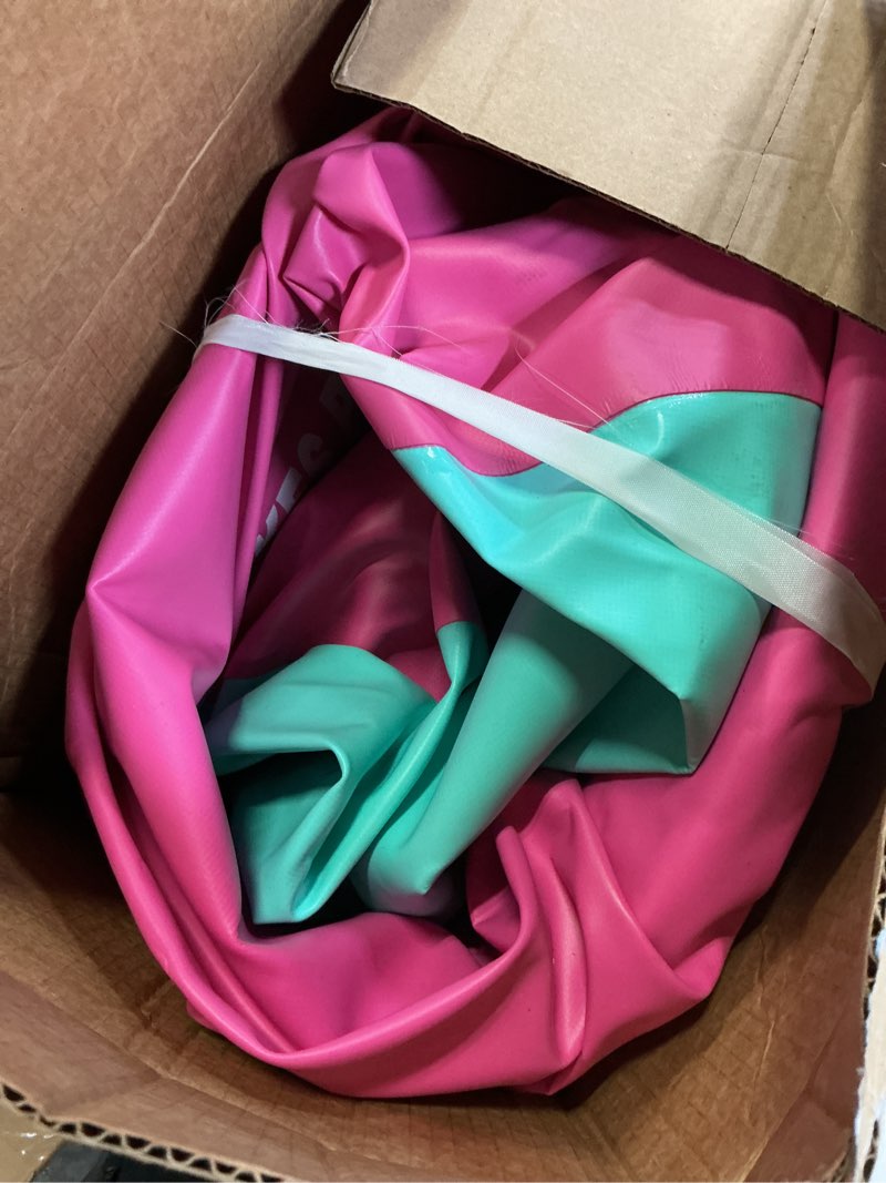 Condition photo showing Good Condition for VOFiTNY Gymnastics Tumbling Equipment Air Barrel Inflatable Octagon Tumbler Roller Back-bend Trainer Cheerleading Without Pump Pink/Mint nopump 4'L x 2.5'D