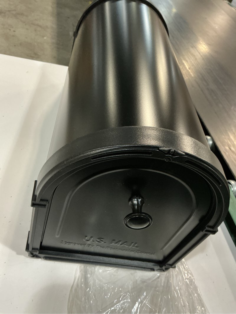 Condition photo showing Good Condition for architectural mailboxes bellevue large (1000-1750-cu in) metal black post mount mailbox