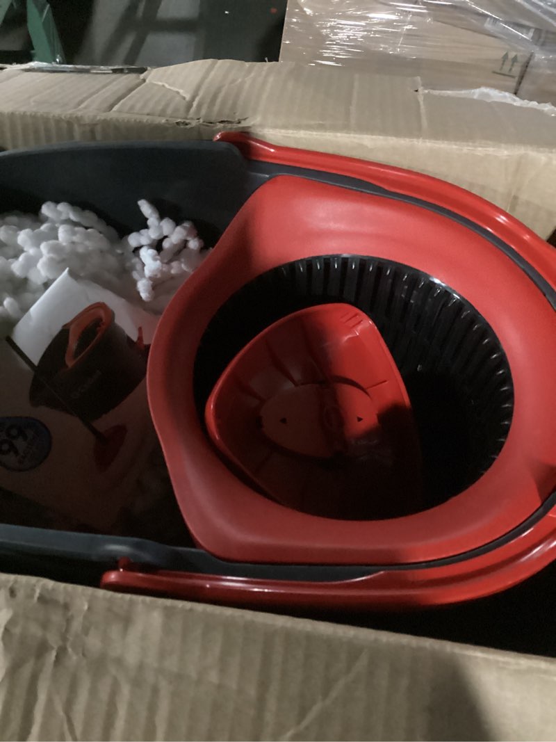 Condition photo showing Good Condition for O-Cedar EasyWring Microfiber Spin Mop, Bucket Floor Cleaning System, Red, Gray, Standard Easywring Spin Mop & Bucket