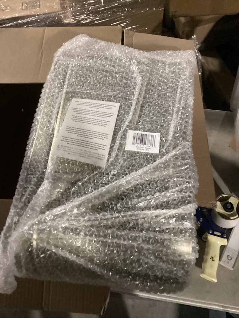 Condition photo showing Good Condition for mdesign large steel free standing toilet paper organizer, 6-roll tissue storage holder container for bathroom floor, fits under sink, vanity, shelf, in cabinet, or corner oscar collection - soft brass