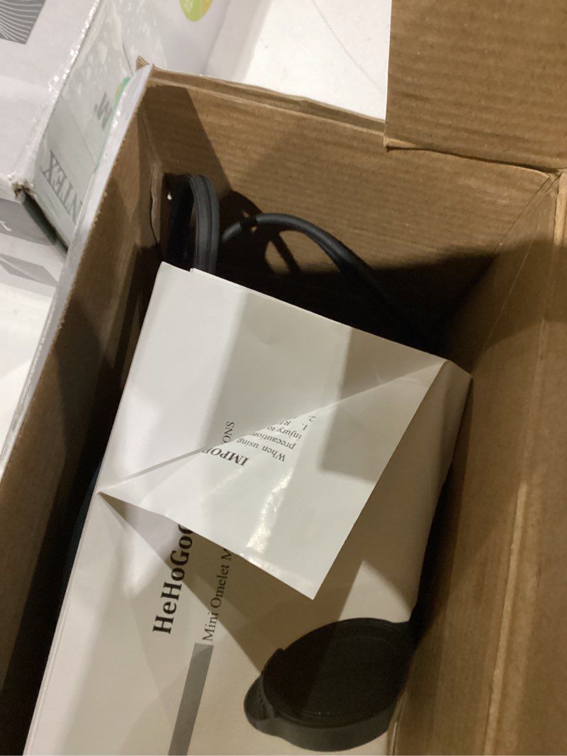 Condition photo showing As Is for Mini Electric Omelet Maker Non-Stick Frittata Maker Dessert Maker Stainless Steel