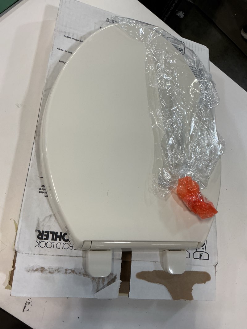 Condition photo showing Good Condition for KOHLER K-4774-96 Brevia Elongated Toilet Seat with Quick-Release Hinges And Quick-Attach Hardware For Easy Clean, Biscuit Elongated Biscuit