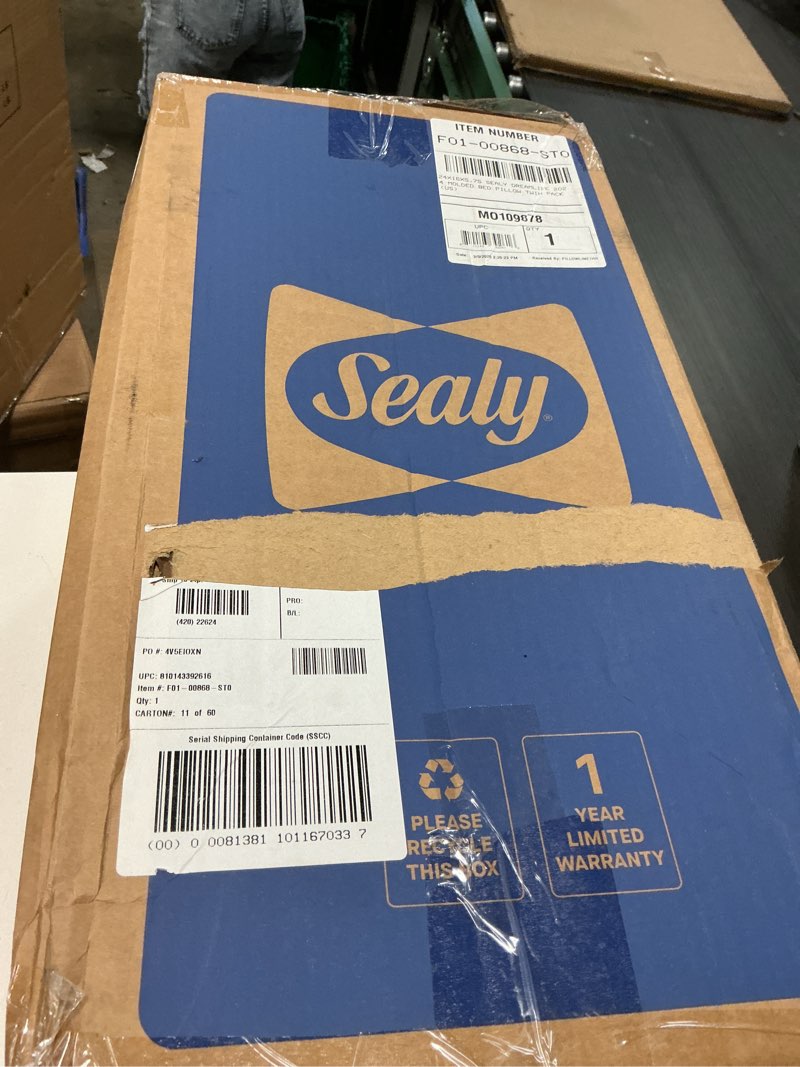 Condition photo showing Good Condition for sealy - sealy® dreamlife™ memory foam pillow, standard - dual pack - white