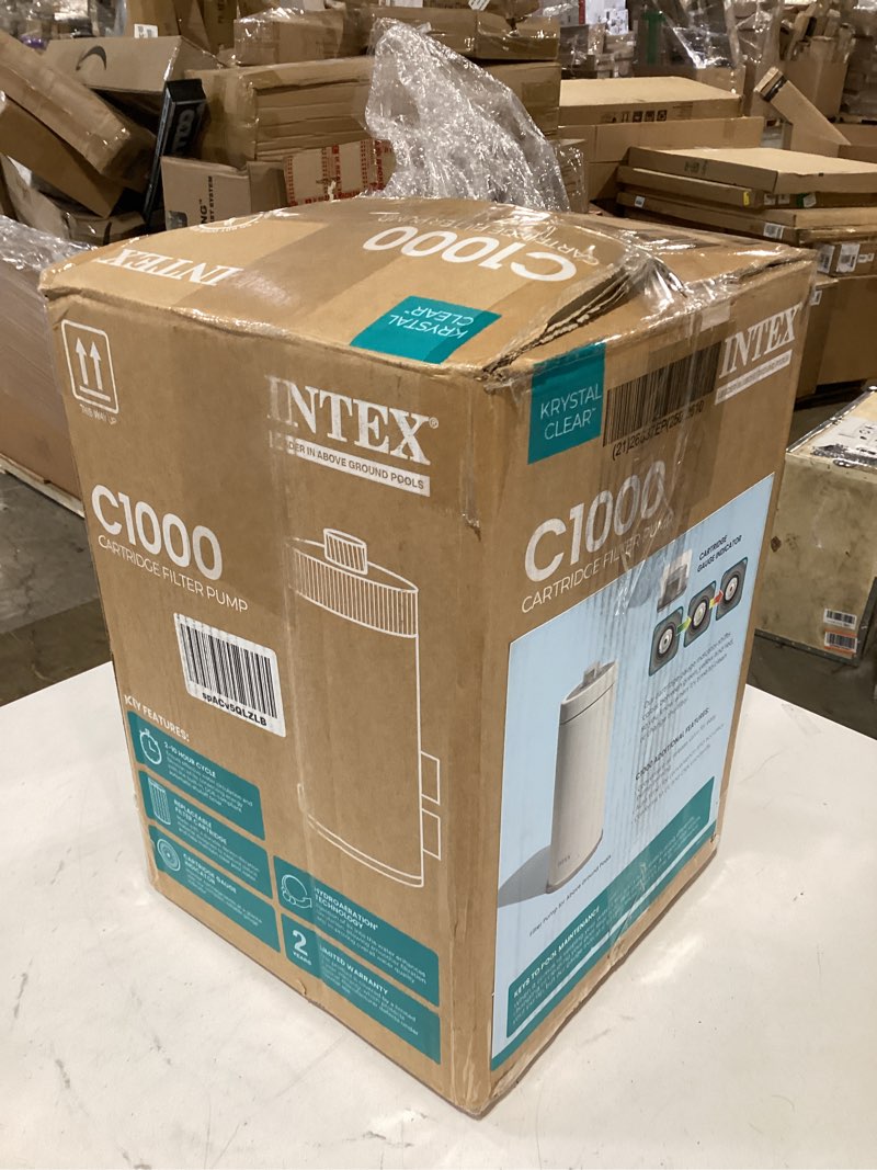 Condition photo showing As Is for intex c1000 cartridge filter pump for agp: 1000 gph pump flow rate - cartridge gauge indicator - hyd