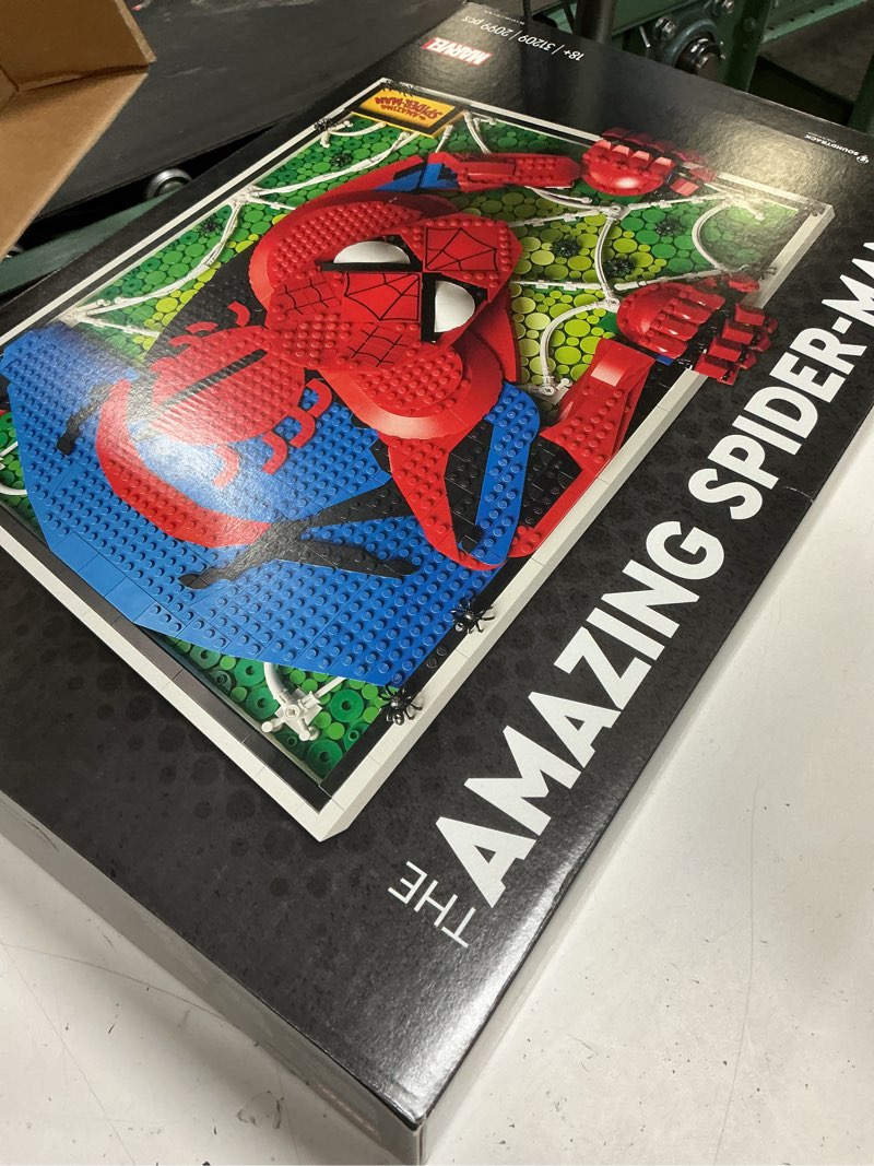 Condition photo showing New/Like New for lego art the amazing spider-man 31209 build & display home decor wall art kit, nostalgic super hero gift for adults or back to school gift for teen spider-man fans