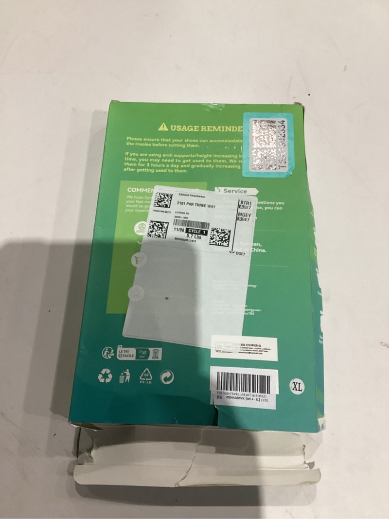 Condition photo showing New/Like New for Arch Support Insoles, DynWalker Orthotic Inserts,Prevent Plantar Fasciitis,High Arches,Flat Feet,Metatarsalgia, Bone Spur, Bunion,Breathable and Comfortable,XL XL: ( Men 10-13 / Women 12-14 )