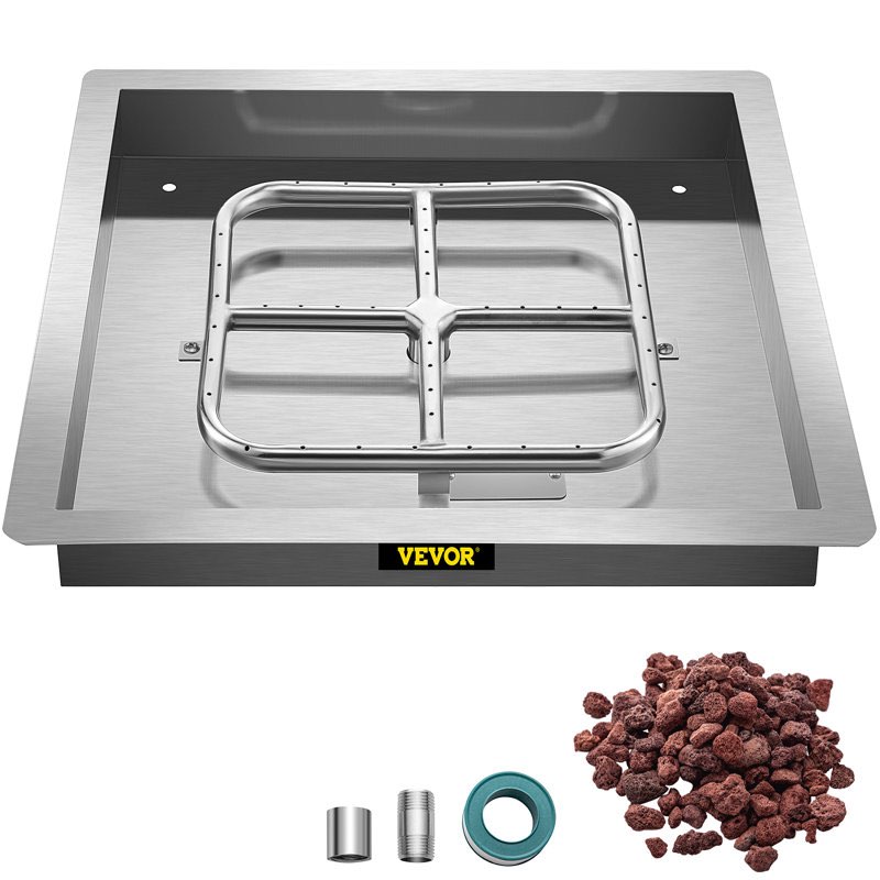 20” X 18 Rectangle Stainless Steel Fire Pit Tol 