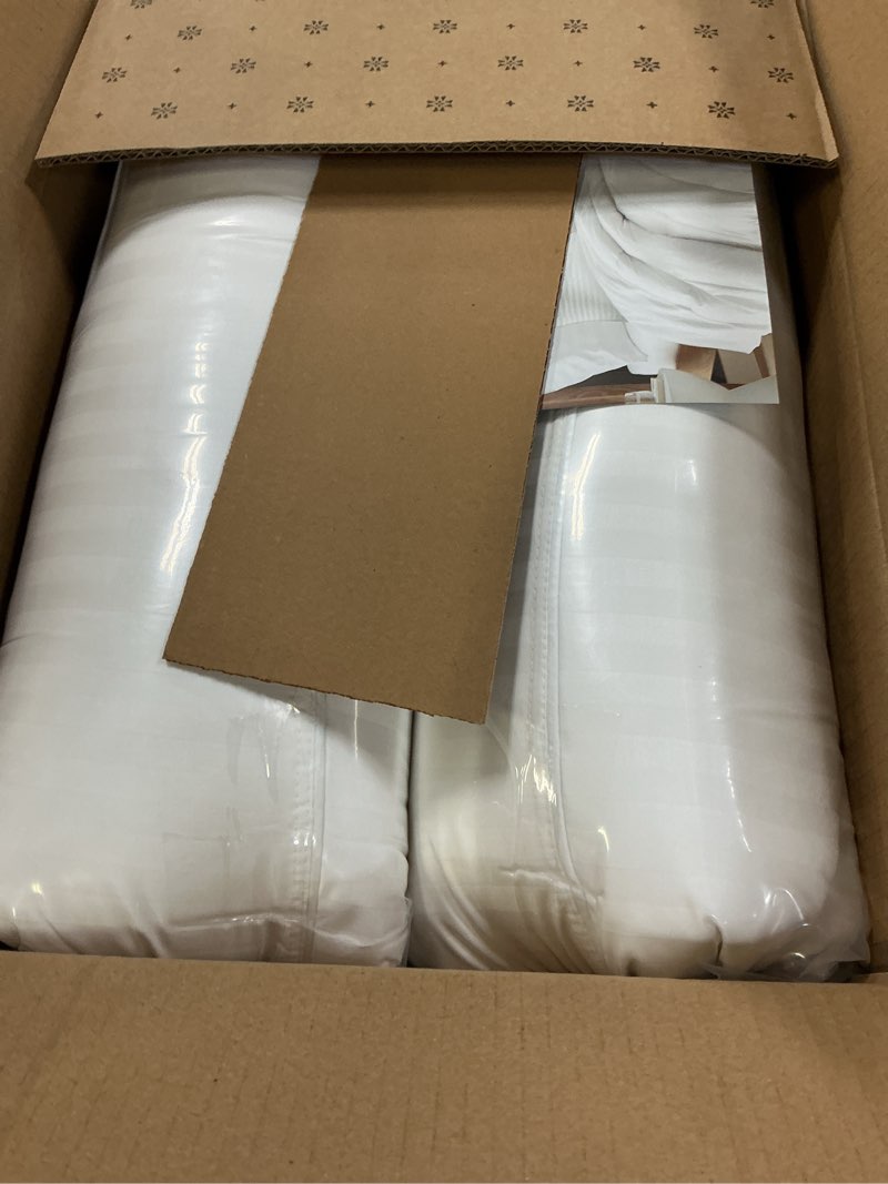 Condition photo showing New/Like New for beckham hotel collection bed pillows standard/queen size set of 2 - original soft down alternative pillow for sleeping - soft support for back, stomach or side sleepers queen / standard white