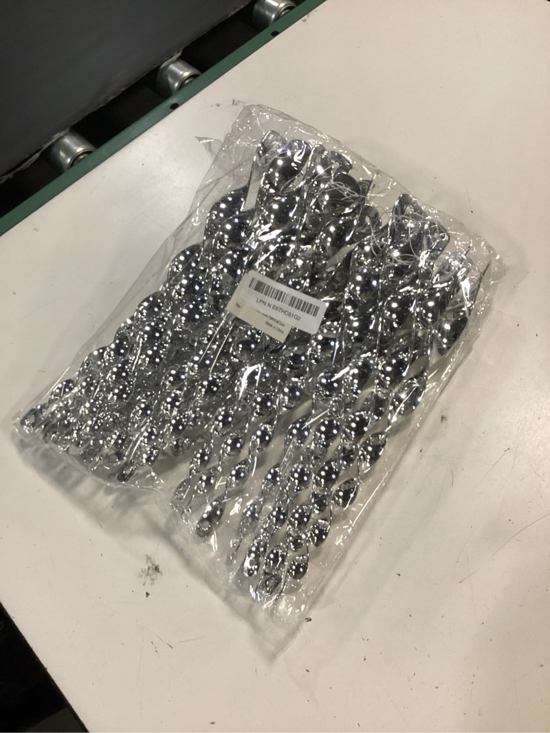 Condition photo showing New/Like New for hausse 30 pack bird deterrents for outside, bird repellent hanging silver plastic reflectors scare rods, garden decorative reflective scare birds away, like woodpeckers, pigeons and geese