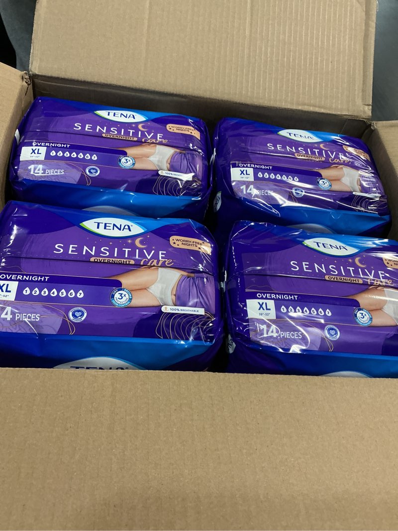 Condition photo showing New/Like New for TENA Sensitive Care Incontinence Underwear for Women - Overnight Absorbency - XL - 56ct