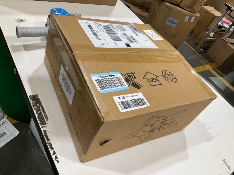 Condition photo showing As Is for Low Profile Ceiling Fan with Lights,110v Modern Dimmable Flower Shape, Remote Control/app Control,Timing 6 Gear Speeds Fan Ceiling Lamp. White