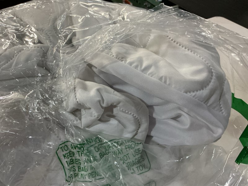 Condition photo showing As Is for Kingnex Quilted Waterproof Split Top Queen Mattress Protector for Adjustable Bed 32-34 Split from To