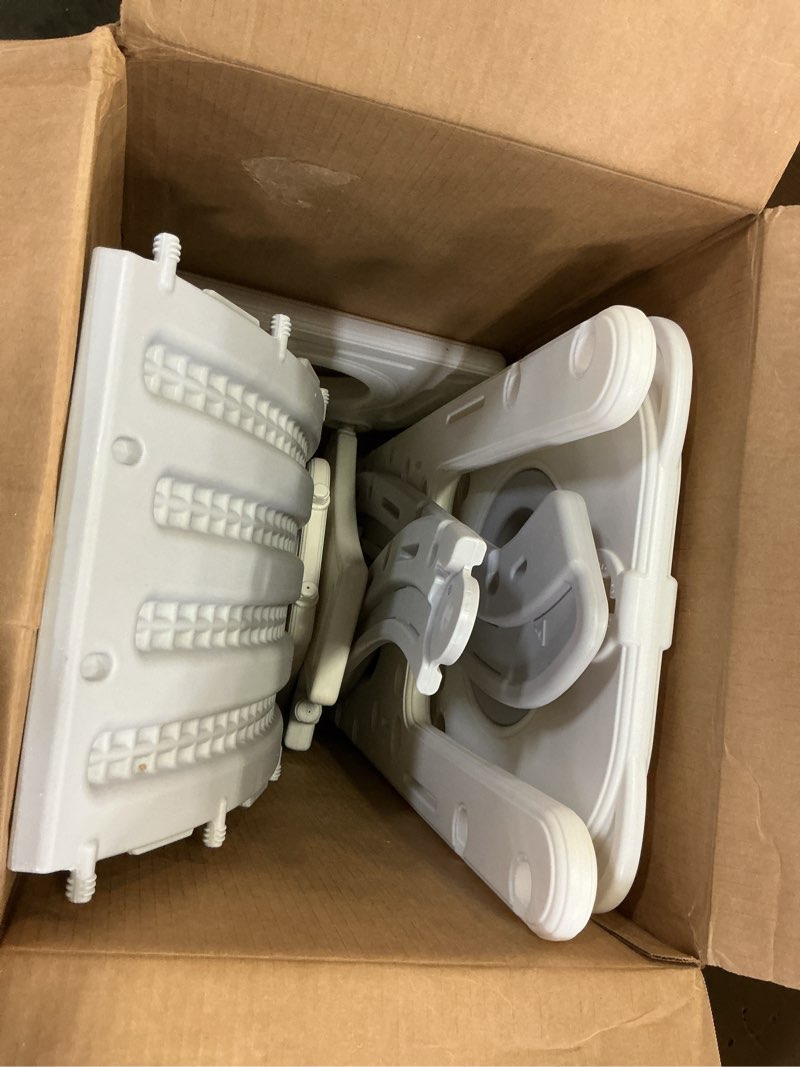 Condition photo showing Good Condition for 6 in 1 Toddler Playset with Slide,Toddler Slide,Slide for Kids with Basketball Hoop,Ball,Ring Toss,Kids Slide Toddler Playground Toddler Slide Indoor Outdoor Toys White Grey