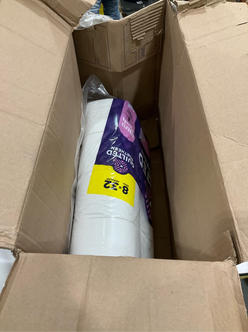 Condition photo showing As Is for Quilted Northern Ultra Plush Toilet Paper, 32 Mega Rolls = 128 Regular Rolls, 3X Thicker*, 3 Ply Soft Toilet Tissue