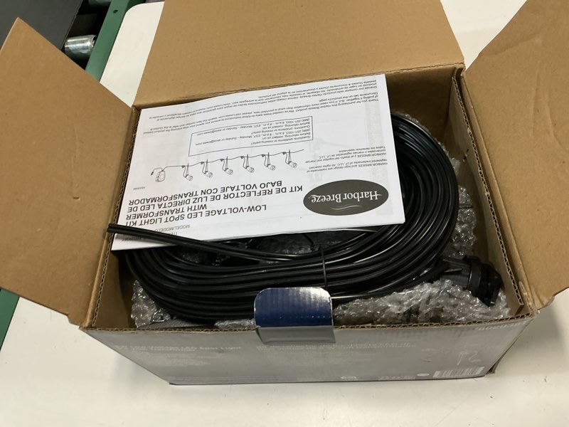 Condition photo showing Good Condition for 1k+ views last week harbor breeze spot light 420 -lumens 5 -watt black low voltage cool white hardwired led spot