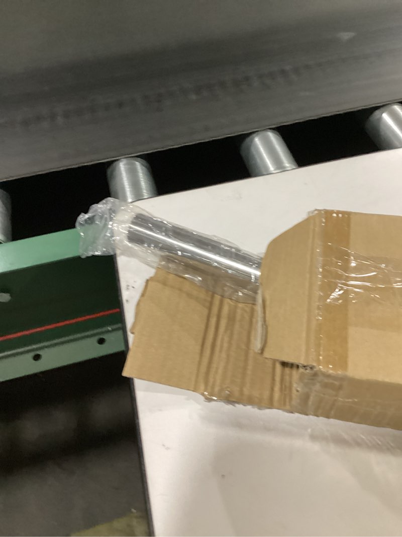 Condition photo showing As Is for Adjustable Curved Shower Rod, 42-72 inches Extra Wide Shower Curtain Rod, Rust proof, Premium Stainless Steel, Curved Shower Curtain Rod for Bathroom, Need to Drill, Silver Silver 42-72 inches