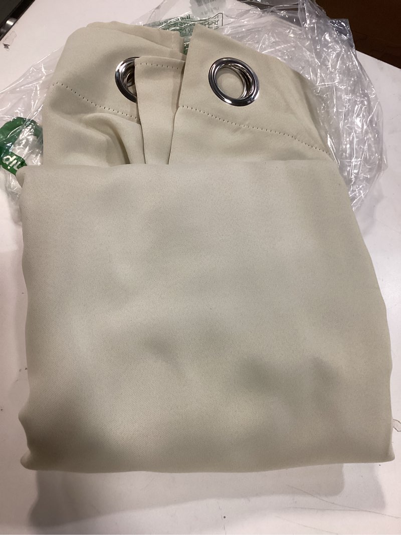 Condition photo showing Good Condition for RYB HOME Extra Wide Outdoor Curtains 1 Panel - UV Protect Waterproof Privacy Outside Curtains for Patio Gazebo Balcony Lanai Pavilion Pergola Deck, Wide 105 x Long 108 inches, Cream Beige 105\"W x 108\"L (Pack of 1)