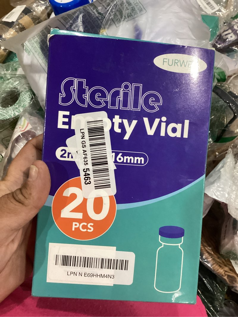 Condition photo showing New/Like New for 2ml sterile vials with self healing injection port and sealing cap, glass sterile vials for injections 20 pack?empty vial, no liquid? 2ml-20p