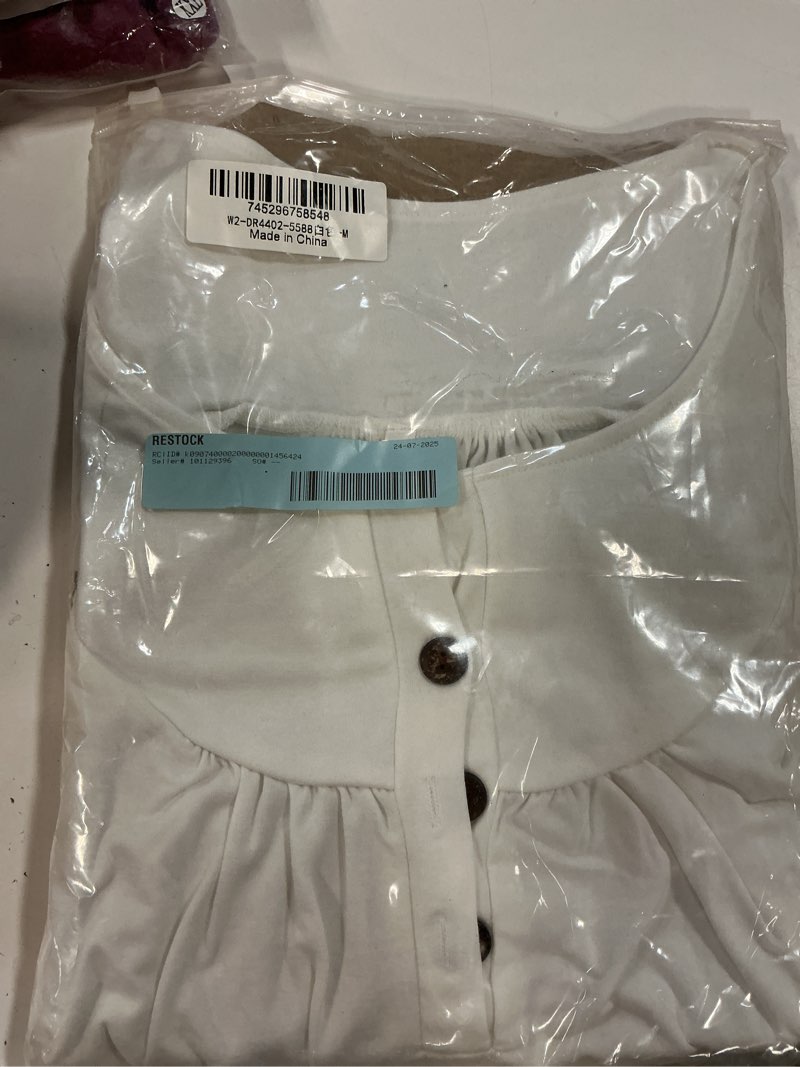 Condition photo showing New/Like New for temofon shirts for women long sleeve sexy v-neck tops casual fahion ladies flowy tunic tops cute blouse white