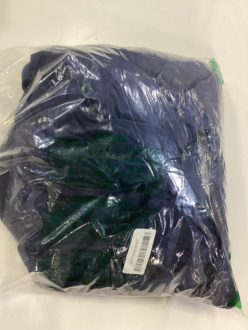Condition photo showing As Is for 8ft navy blue satin tablecloths for rectangle tables - shiny spandex party table cover with pleated table skirt, no-wrinkle & glossy wedding tablecloth one-piece for birthday baby shower banquets navy blue 96" x 30" (8ft-1 pack)