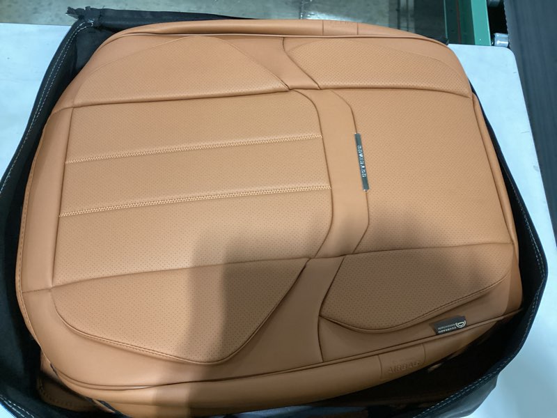 Condition photo showing Good Condition for coverado car seat cover, cover for cars full seat, premium leather, universal fit waterproof seat protectors, car seat cushion non-slip for most cars-brown brown fullset