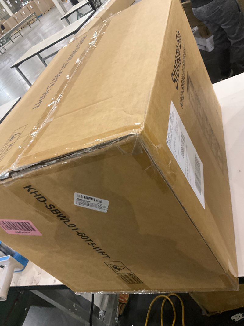 VECELO 19 Gal Stackable Storage Bins with Lid, 5 Pack Plastic Collapsible Storage Cabinet, Foldable 