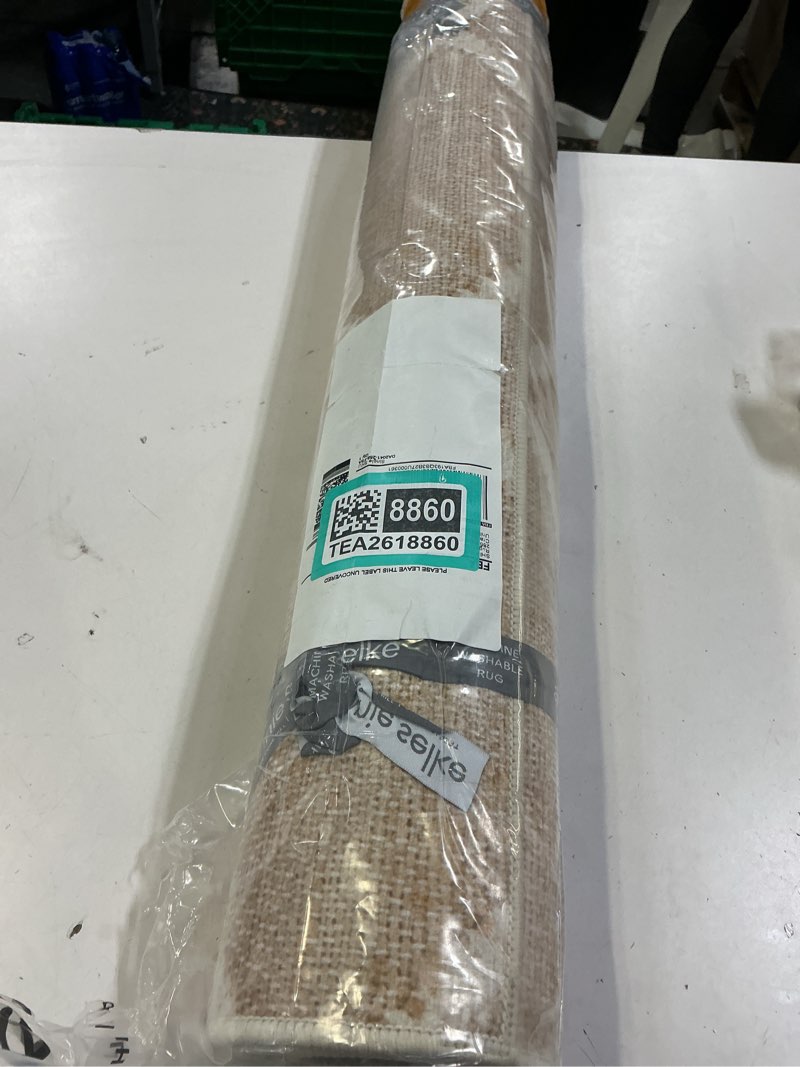 Condition photo showing New/Like New for Dash and Albert Kali Machine Washable Area Rug - Runner - 2.5' x 8' Natural - Diamond Accent Rug - Anti-Slip Backing, Lightweight, Machine Washable, High Traffic Areas Kitchen, Mudroom, Laundry Room 2'6" x 8' (Runner)