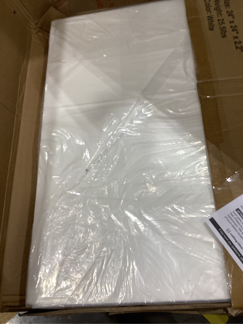 Condition photo showing Good Condition for art3d 12-pack smooth drop ceiling tile 2ft x 2ft - fire-rated, waterproof, reusable - preimum pvc, no sag and breakage - cover 48 sq. ft, white 24*24 off-white 12