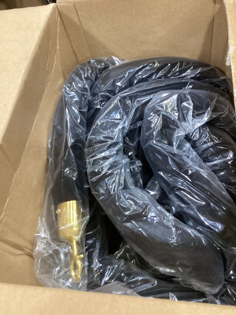 Condition photo showing Good Condition for woanger 6 pack velvet stanchion rope, 5 feet crowd control stanchion ropes safety barrier with gold plated hook for carpet events movie theaters grand openings hotels party(5 feet, black, 6 pack) 5 feet black 6