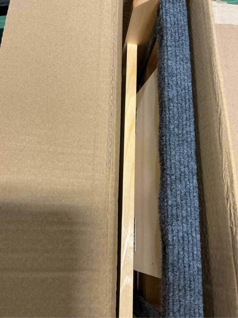 Condition photo showing Good Condition for VEVOR Wood Pet Stairs, 5-Step Dog Stairs for High Beds, Sofa & Cars, 150lbs Load Capacity, Non-Slip Surface, Stable Cat & Dog Step Ladder for Small Medium Large Older Pet Puppy Essentials Wood Color+Blue 5-Step Fixed