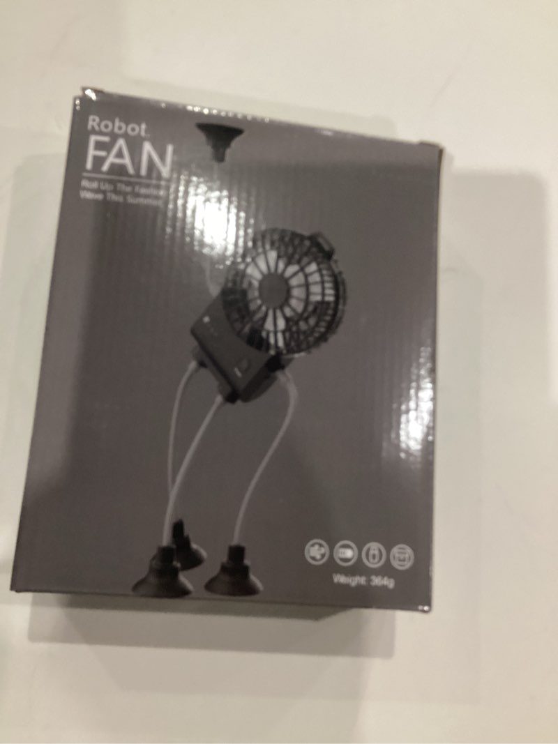 Condition photo showing New/Like New for Simfree Portable Fan,Robot Desk Fan with Suckers-Rechargeable Portable Table Fan,3 Speeds Hands Free Fan for Home, Office,Game Room,Car and Outdoor Use-Navy