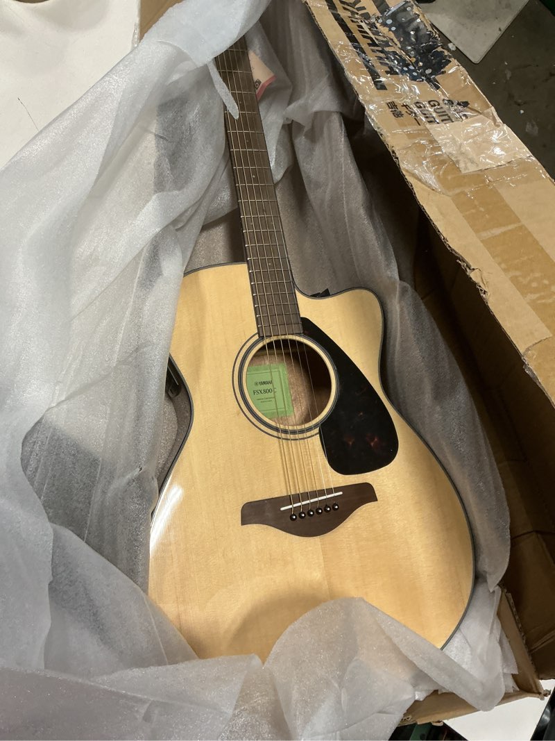Condition photo showing New/Like New for yamaha fsx800c small body solid top cutaway acoustic-electric guitar, natural