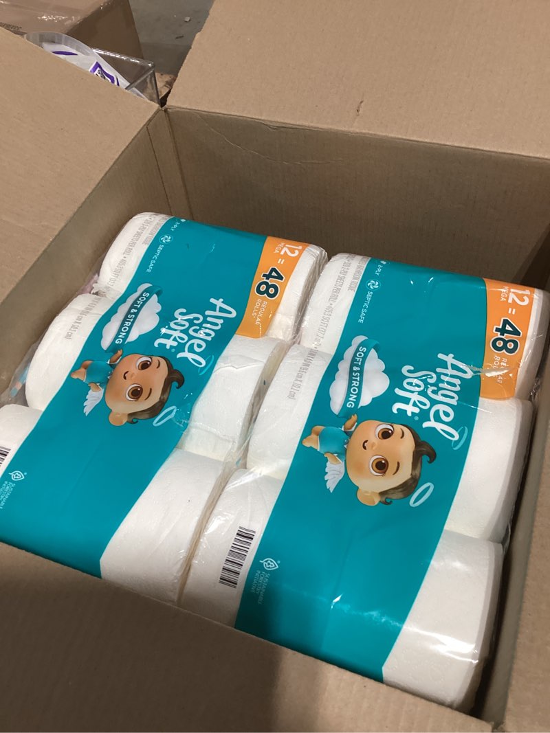 Condition photo showing New/Like New for Angel Soft Toilet Paper, 48 Mega Rolls = 192 Regular Rolls, Soft and Strong Toilet Tissue 15360 sheet (Pack of 1)