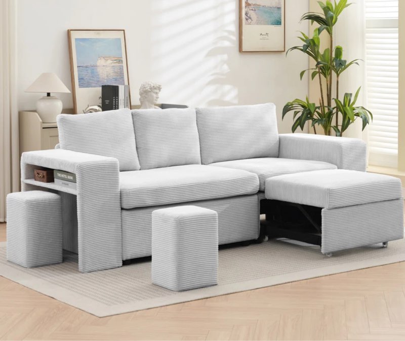 2 - Piece Upholstered L-Shaped Sectional Incomplete 