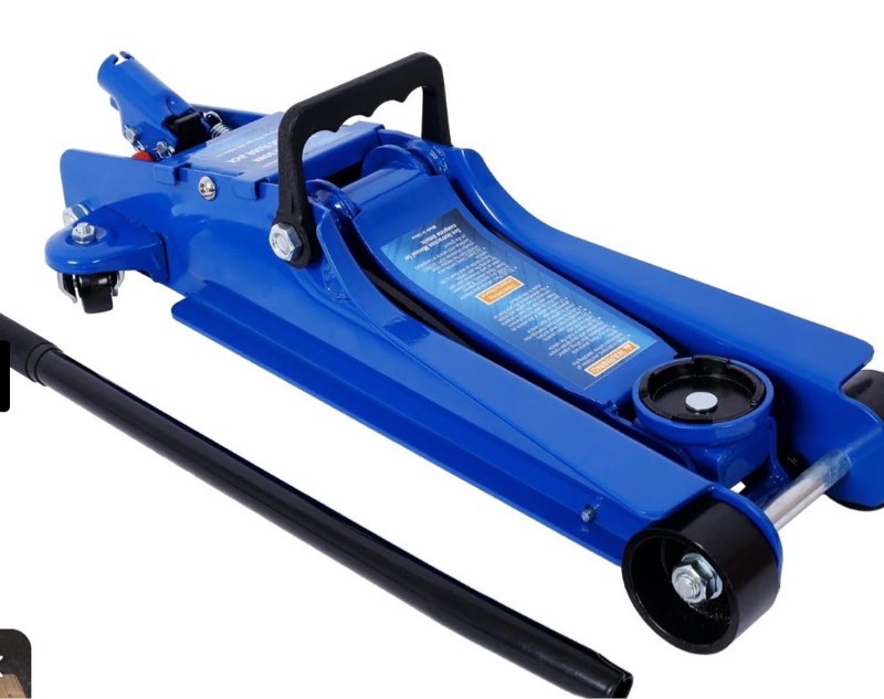 Low Profile Floor Jack 2 Ton (4,400 lbs), Heavy Duty Steel Hydraulic Racing Car Jack, Single Piston 