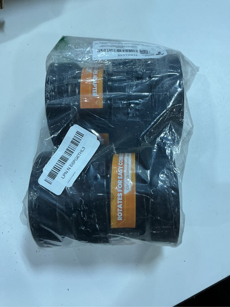 Condition photo showing Good Condition for 2 x combo pack rv sewer hose fitting adapter - pvc connection & termination adapter - 3" hub x bayonet hooks
