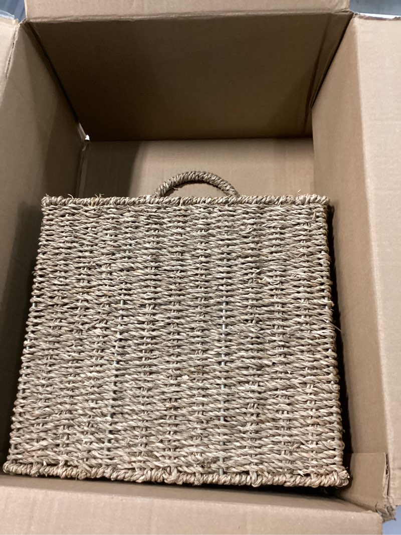 Condition photo showing Good Condition for mygift wall basket hanging storage basket, large decorative baskets, magazine and mail organizer basket 12.5 inch