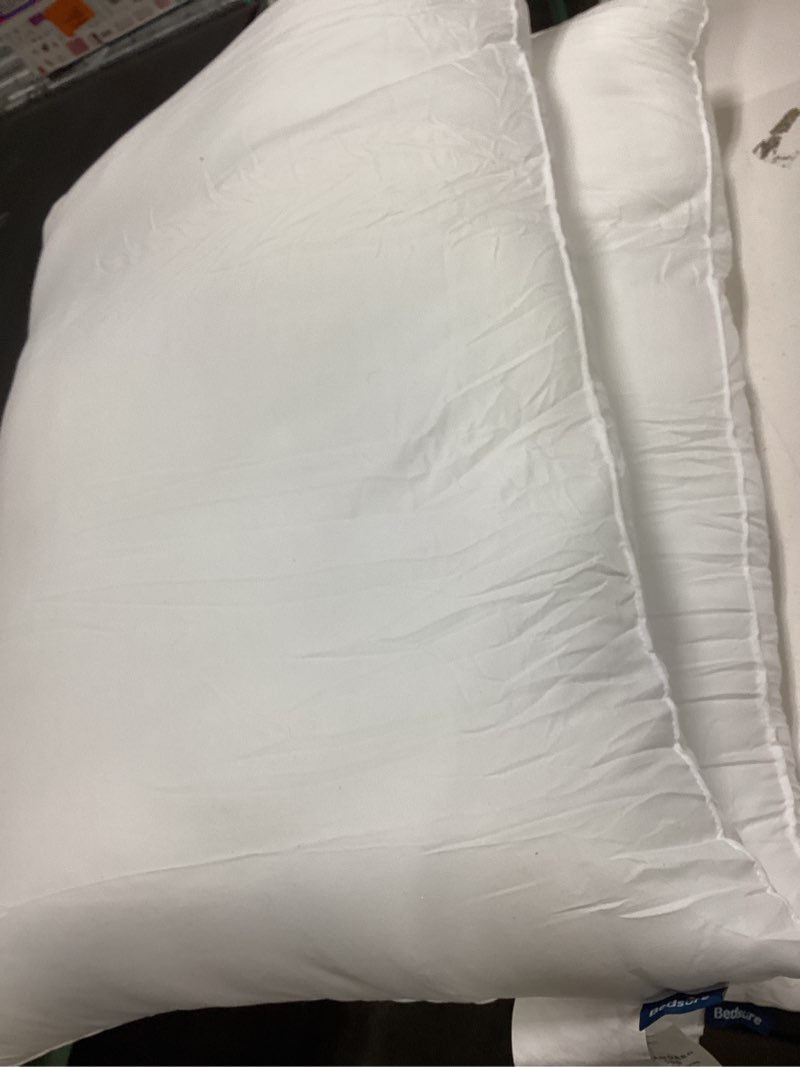 Condition photo showing As Is for Bedsure Cooling Pillow Cases Queen Size Set of 2, Cool Pillowcases for Hot Sleepers and Night Sweats, Silky Soft & Breathable Cold Pillow Covers with Hidden Zipper, White, 20x30 Inches White Queen (20" x 30")