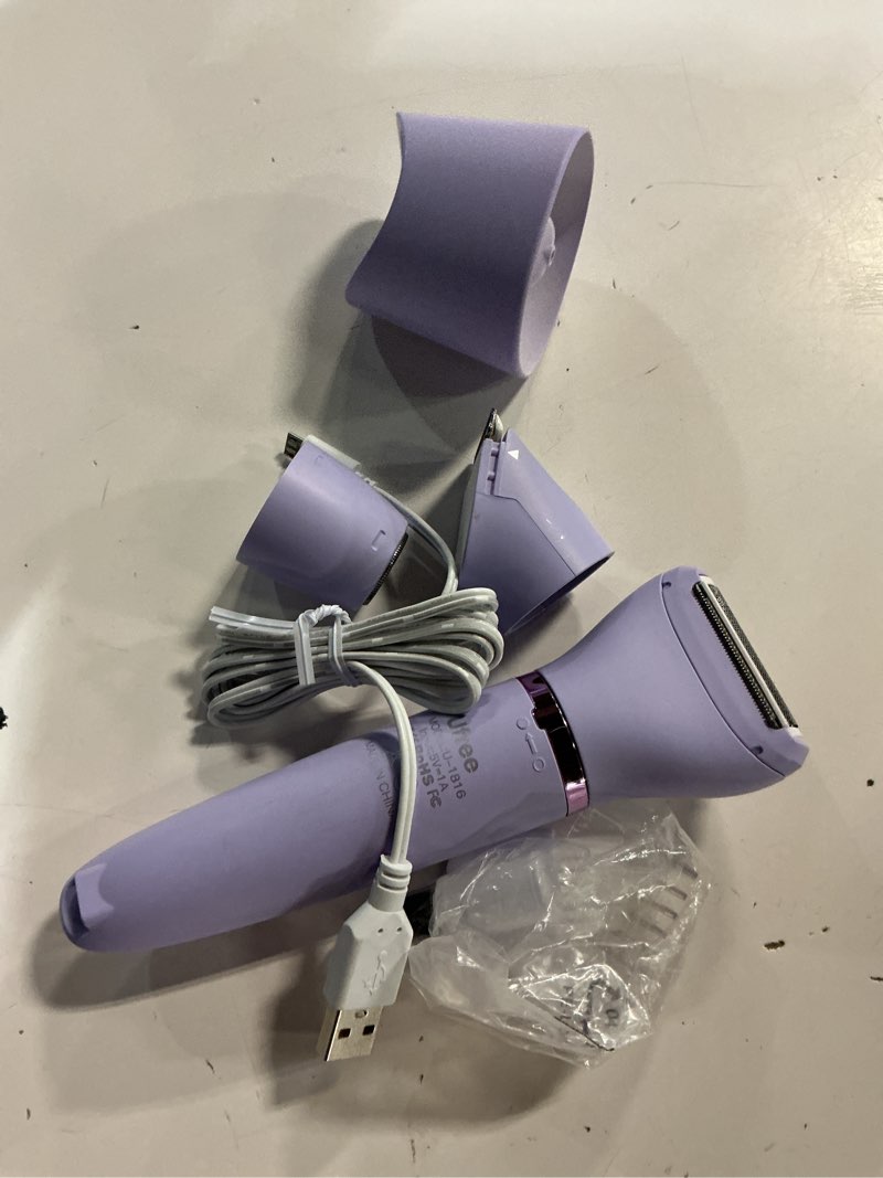 Condition photo showing As Is for ufree bikini trimmer electric razors for women, rechargeable pubic body hair trimmer electric shaver for legs body hair, bikini shaver ipx7 waterproof, gifts for women, purple