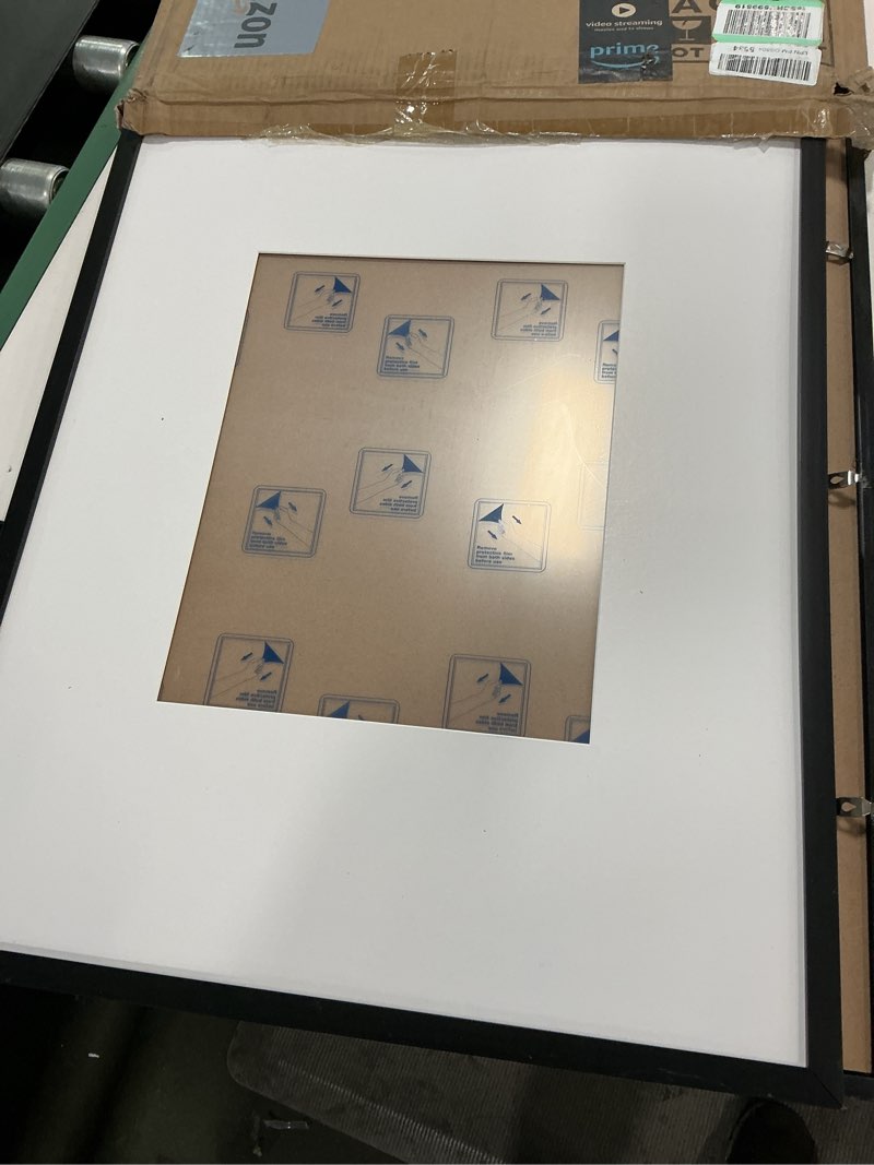 Condition photo showing Good Condition for Americanflat 21x27 Picture Frame with Polished Plexiglass - Set of 2 - Use as 11x14 Frame with Mat or Display 16x20 Photo Without Mat - Galleria Collection - Picture Frames for Wall Display - Black Black 16x20