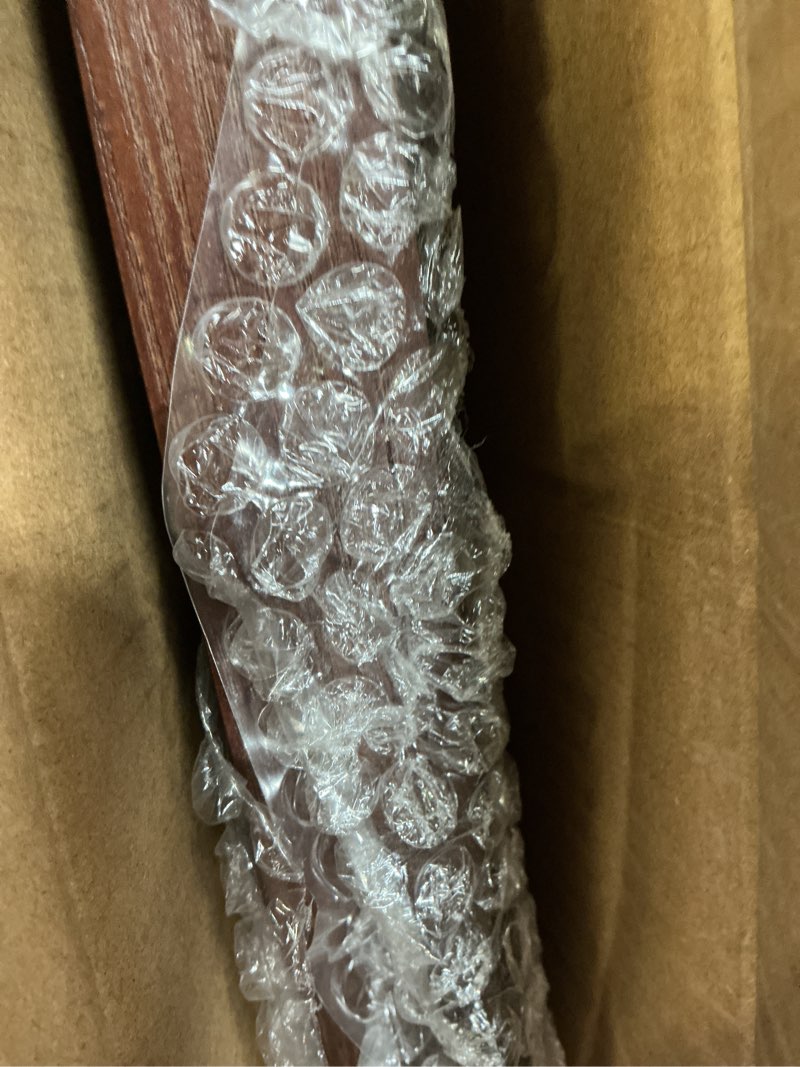 Condition photo showing As Is for Extra Large Round Solid Wood Serving Tray, Classic Tea Coffee Table Wooden Decorative Ottoman Tray Server for Breakfast in Bed Snack Food Kitchen Party Bar, Raised Edge (29.5inch/75cm) Walnut 29.5"