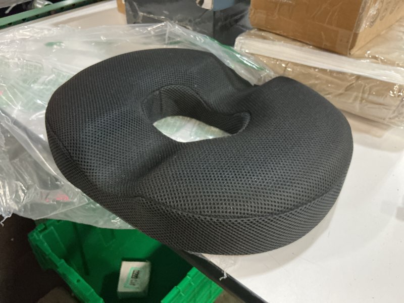 Condition photo showing Good Condition for anbocare donut gel sitting pillow - orthopedic memory foam for tailbone pain, hemorrhoid, bed sores, postpartum, prostate, coccyx & sciatica pain