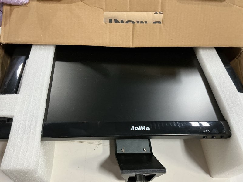 Condition photo showing As Is for jaiho pc screen 19 inch 4:3 monitor 1280x1024 color lcd screen, hd pc monitor with hdmi/vga/av/bnc/usb for raspberry pi computer xbox, two speakers, vesa 19 inch 1280x1024