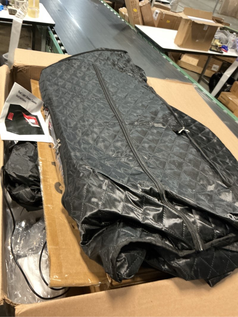 Condition photo showing Good Condition for kasue upgraded 2 person sauna box, portable infrared sauna with 5-layer waterproof, 2 steamers, 2 folding chair, 71”x 36”x 49” for indoor, outdoor, gym, spa, carbon black