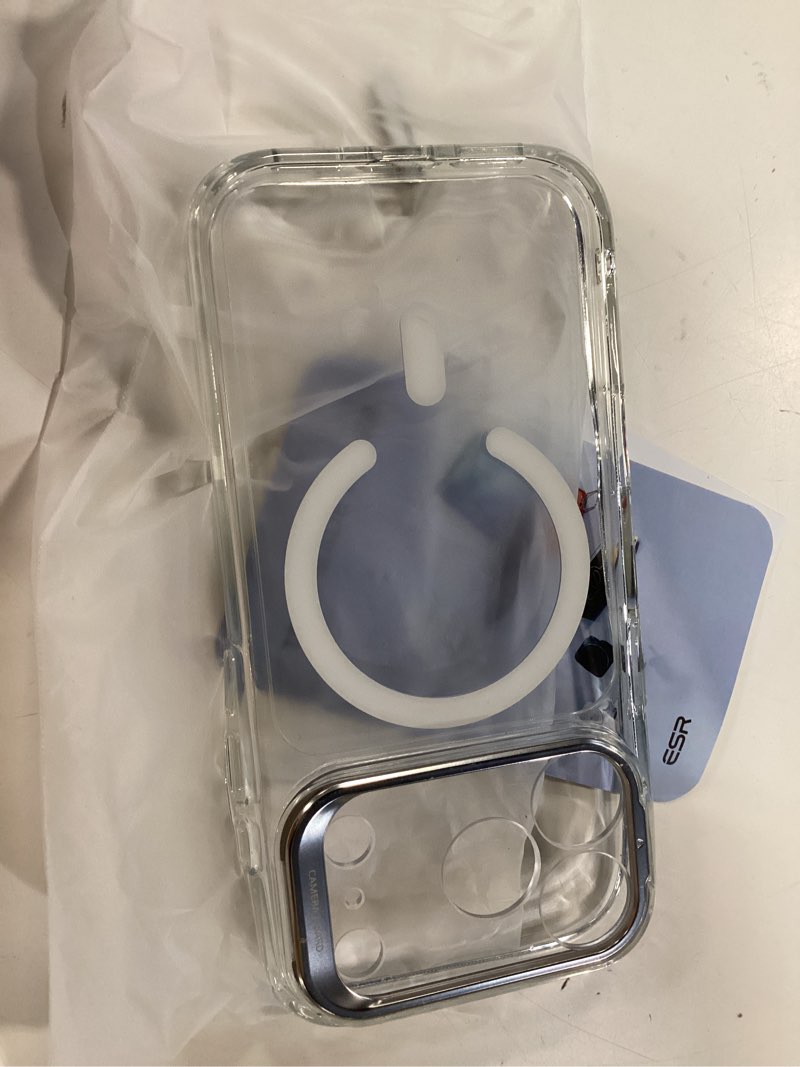 Condition photo showing Good Condition for esr for iphone 17 pro case with stash stand, camera control cover compatible with magsafe, military-grade drop protection magnetic phone case for iphone 17 pro, scratch-resistant back cover, clear clear iphone 17 pro