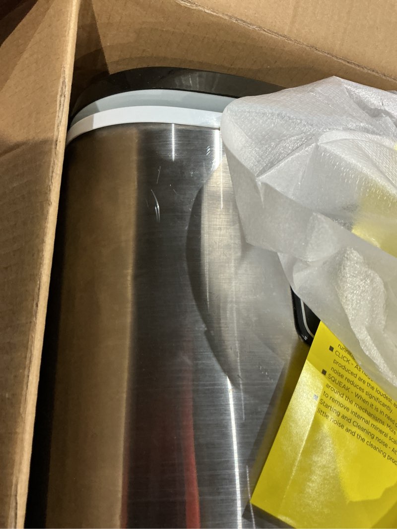 Condition photo showing As Is for frigidaire countertop crunchy chewable nugget ice maker, compact, 33lbs per day, metallic finish