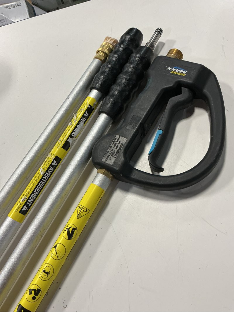 Condition photo showing As Is for surfacemaxx 9-ft up to 4000-psi plastic pressure washer extension wand