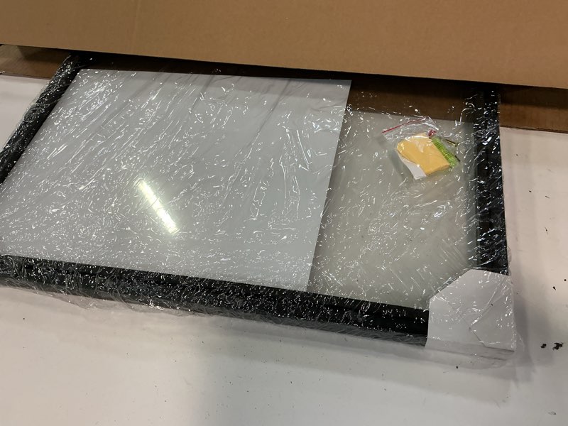 Condition photo showing Good Condition for one wall 16x20 inch floating frame, black wood double glass float picture frame display 16x20/11x14 inch photos or plant or petal specimens for wall hanging - mounting accessories included black 16x20