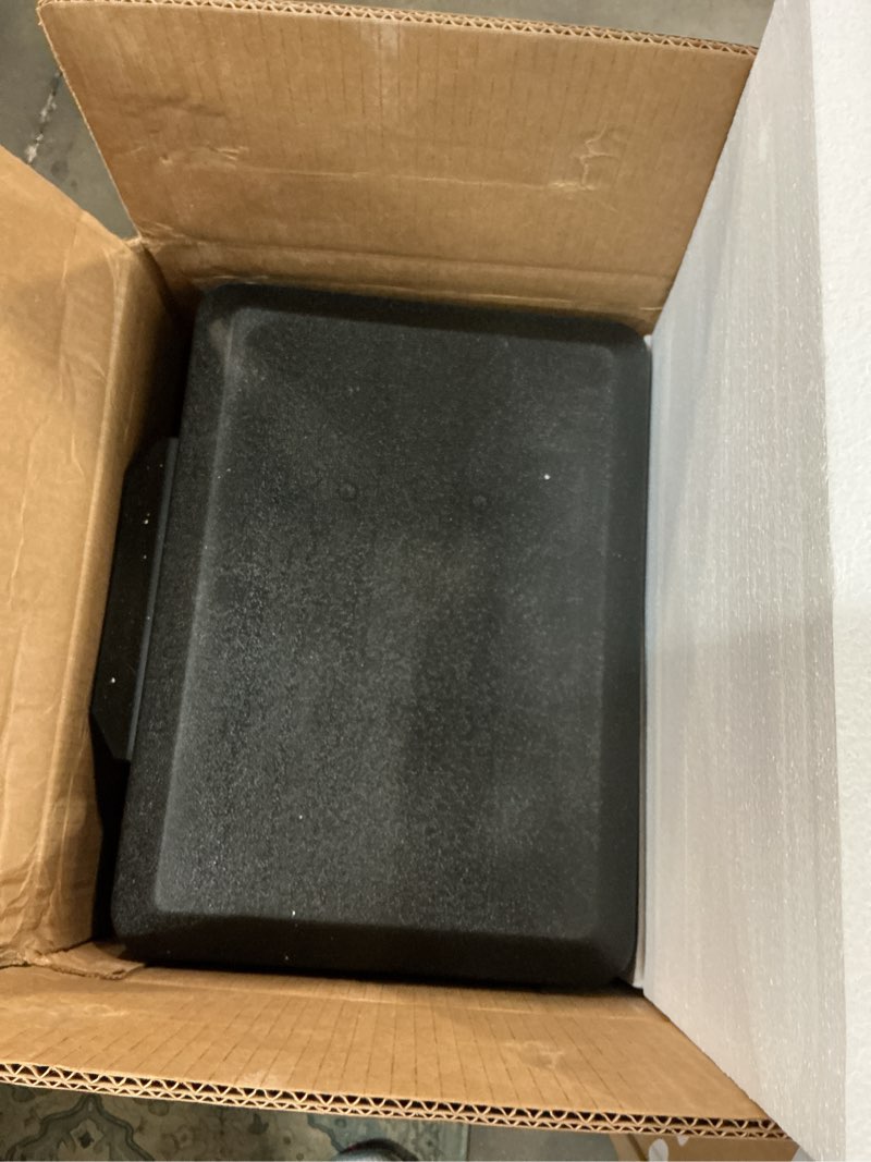 Condition photo showing As Is for sentrysafe charcoal gray waterproof and fireproof safe, lock box with keypad for documents and hanging file folders, exterior: 14.1 x 16.6 x 13.8 inches, ?fhw40300 digital keypad lock
